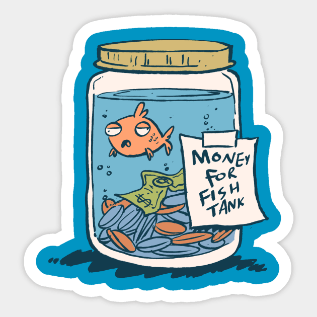 Fish tank Sticker by neilkohney